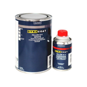 Грунт-выравниватель толстослойный Dynacoat Filler 5+1 White белый 0,84 л. с отвердителем 0,16 л.-01