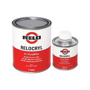Грунт акриловый автомобильный RELO Relocryl 4+1 Acrylfiller grau (серый) 1 + 0,25 л. 1