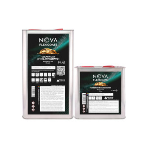 Устойчивый к царапинам автомобильный акриловый лак NOVA Flexicoats 2+1 HS Antiscratch 5 л. + 2,5 л.1