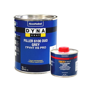 Dynacoat Грунт-выравниватель HS 6100 DUO PRO серый 1 л. + отвердитель Flexi Medium 0,2 л.-02