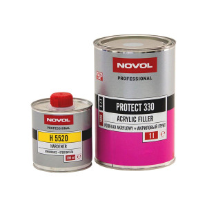 Грунт акриловый Novol Protect 330 5+1 Acrylic Filler светло-серый 1 л. с отвердителем 0,2 л.