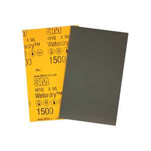 Наждачная бумага 3M Wetordry 401Q P1500 микротонкая шлифовальная водостойкая 02048 (наждачка, шкурка) 138 * 230 мм., комплект из 5 шт.