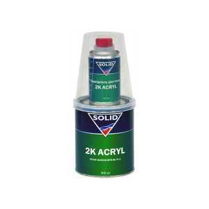 Грунт-наполнитель акриловый Solid 2К Acryl 5+1 белый 800 мл. c отвердителем 160 мл.
