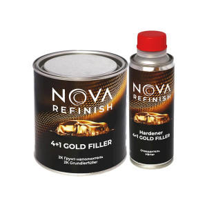 NOVA Акриловый грунт-наполнитель 2K 4+1 GOLD FILLER 0,8 л. + отвердитель 0,2 л. (серый)