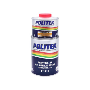 POLITEK Акриловый грунт 2K 4+1 HS F1110 черный 1 л. + отвердитель 0,25 л.-02