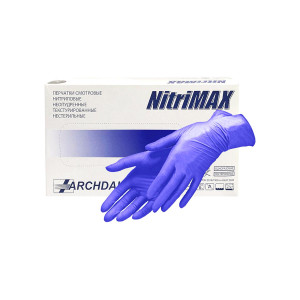 Перчатки ARCHDALE NitriMAX нитриловые смотровые фиолетовые, размер L, 50 пар