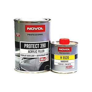 Грунт акриловый заполняющий Novol Protect 390 4+1 Acrylic Filler серый 0,8 л. с отвердителем 0,2 л.