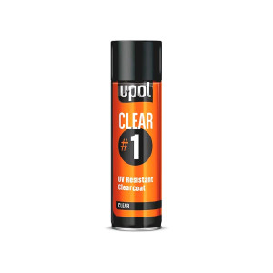 U-POL Лак с высоким глянцем UV устойчивый CLEAR 1 аэрозоль 450 мл.-02