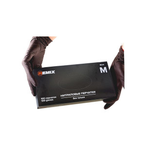 Нитриловые перчатки Remix General черные размер M (упаковка 100 шт.)