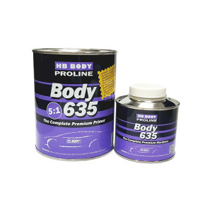 Грунт-наполнитель Body 635 Proline Premium Primer (на катафорез, мокрый по мокрому) белый 0,8 л. с отвердителем 0,16 л.