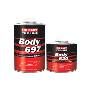 Автомобильный лак против царапин Body 697 HS 2_1 Proline 1 л. с отвердителем 0,5 л.-04