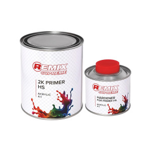 Грунт-выравниватель акриловый автомобильный Remix Supreme 2K Primer 4:1 HS серый 1