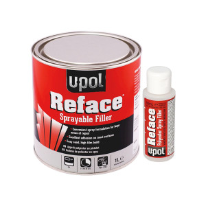U-POL Шпатлевка напыляемая REFACE, белая 1 л. (с отвердителем)-01
