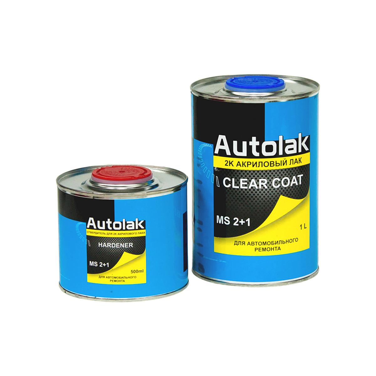 Акриловый лак Autolak MS 2+1 Clear Coat 1 л. с отвердителем 0,5 л. -  купить, цена в интернет-магазине RAL1.RU