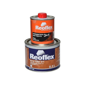 Акриловый грунт Reoflex RX F-04 3+1 Acryl Filler белый 0,5 л. с отвердителем 0,17 л.
