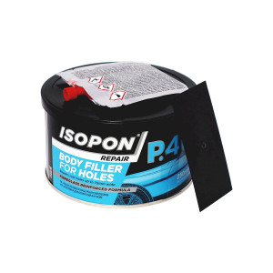 U-POL Шпатлевка для отверстий в металле ISOPON P.40 со стекловолокном (желтая), банка 250 мл.