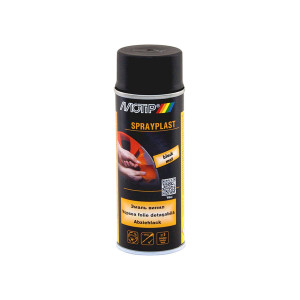 Виниловая эмаль матовая (жидкая резина) Motip Sprayplast черный аэрозоль 400 мл.