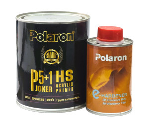 Polaron Грунт 5+1 HS 2K Acrylic Primer серый 1 л. + 0,2 л. быстрый-06