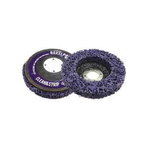 RoxelPro Пурпурный зачистной круг ROXPRO Clean_Strip на оправке 115х22мм (123343)-01