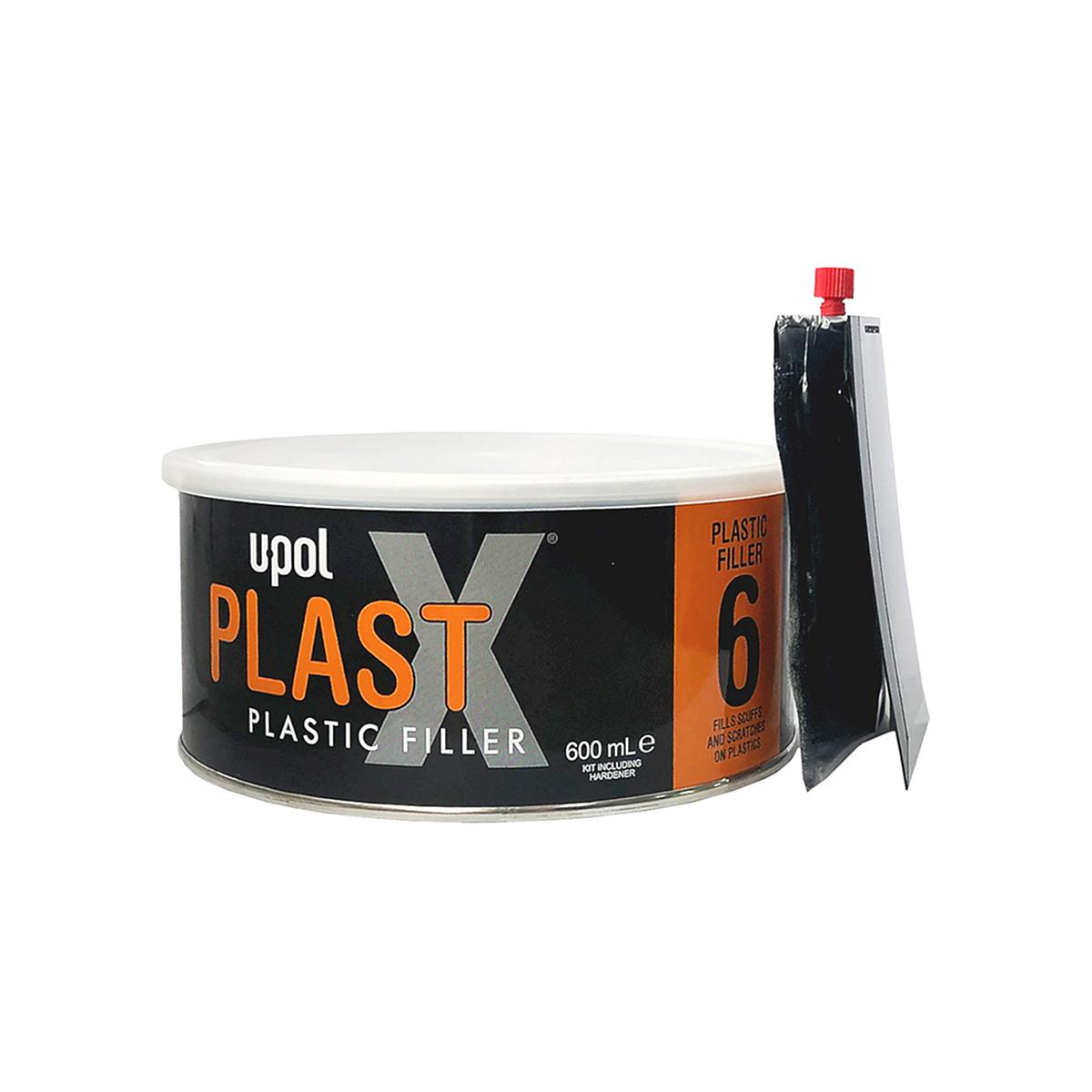 Шпатлевка для пластика эластичная U-POL PLAS/6 Plast X 6 Plastic Filler 600  мл. - купить, цена в интернет-магазине RAL1.RU