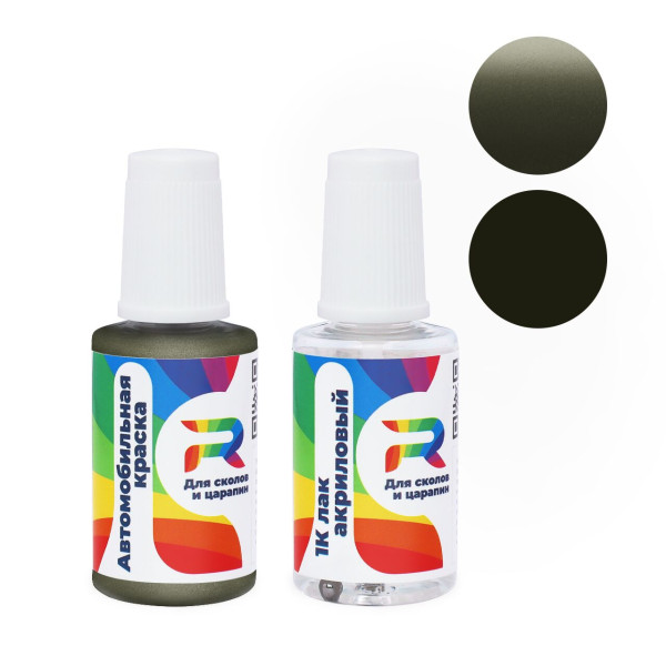 Подкраска для сколов и царапин авто Chevrolet 17U - Khaki Green (Базовая краска, Двухслойный металлик, Зеленый)