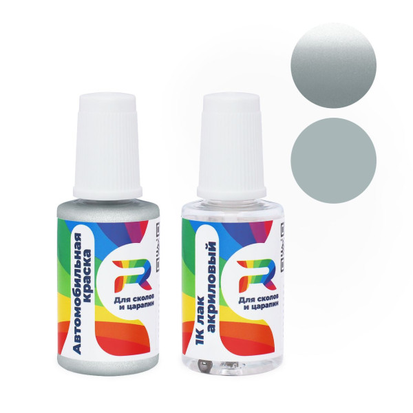 Подкраска для сколов и царапин авто Porsche 92N - Silber (Базовая краска, Двухслойный металлик, Серый)