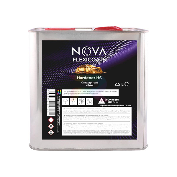 Прозрачный глянцевый акриловый автомобильный лак NOVA Flexicoats 2+1 HS 5 л. + 2,5 л. 3