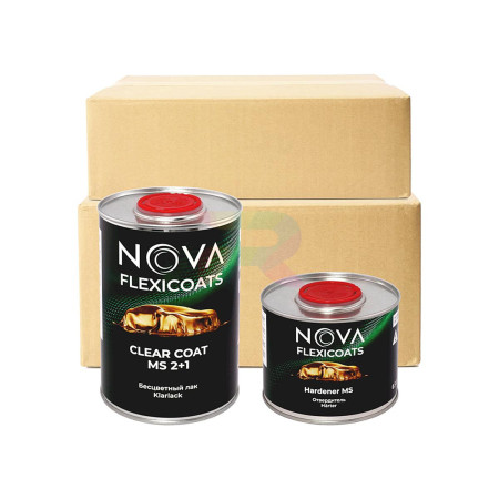 Глянцевый бесцветный акриловый автомобильный лак NOVA Flexicoats 2+1 MS (6 комплектов) 1