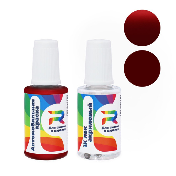 Подкраска для сколов и царапин авто Toyota 3T7I - Luminous Red (Базовая краска, Перламутровый трехслойный, Красный)