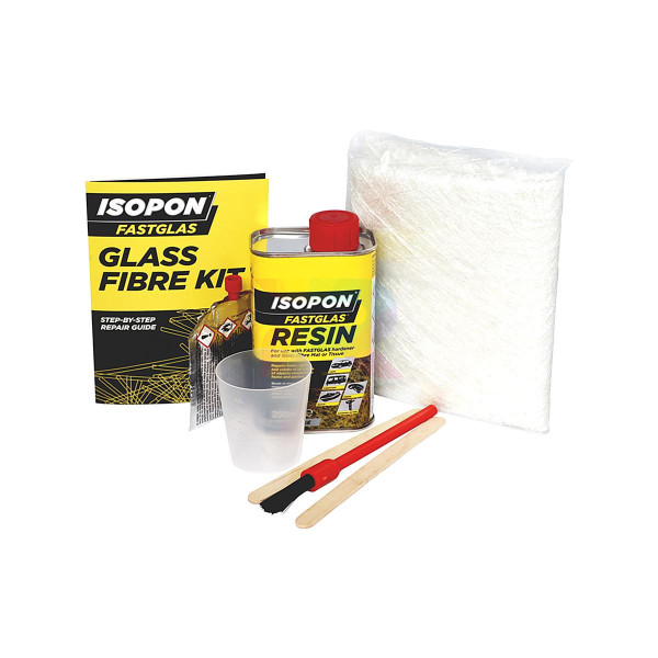 Комплект для ремонта стеклопластика U-POL Isopon GL/SM/D Fastglass FiberGlass Repair Kit 0,25 м2 3