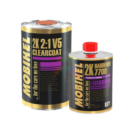 Helios 2K Акриловый лак HS 2+1 V5 AS 1 л. с отвердителем 7700 0,5 л.-02