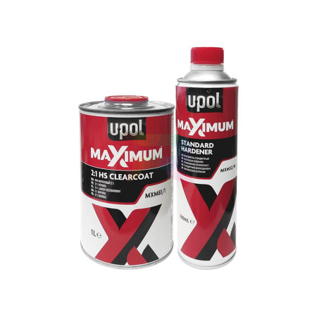 U-POL MAXIMUM Лак HS 2+1 акриловый 1л с отвердителем 0.5л-02