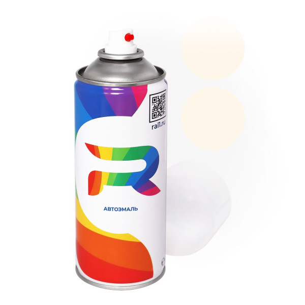 Автоэмаль аэрозольная Volkswagen 69, L91Z, R3 - Atlasweiss (Акриловая краска, Солид, Бежево-белый) баллон 520 мл.