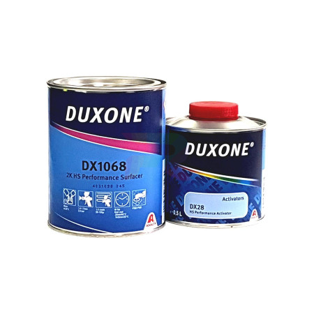 Duxone HS Грунт-наполнитель быстрый DX1068 1л + DX24 0.5л серый-02