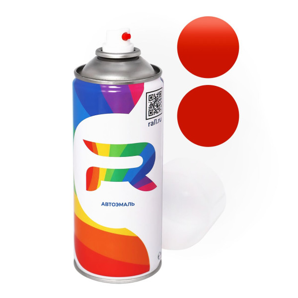 Автоэмаль аэрозольная Fiat 196 - Rosso (Акриловая краска, Солид, Оранжево-красный) баллон 520 мл.