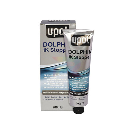 U-POL Шпатлевка однокомпонентная доводочная DOLPHIN 1K STOPPER (оливково-зеленая) тюбик 200 гр.