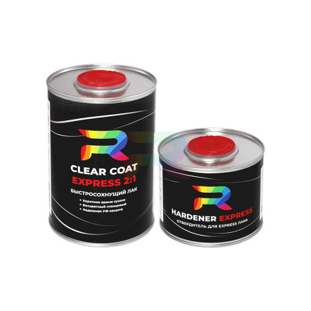Лак акриловый быстросохнущий глянцевый RAL1 2:1 HS EXPRESS Clear Coat 1 л. с отвердителем 0,5 л. 1