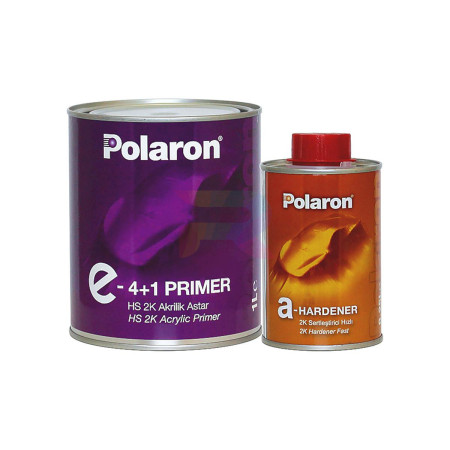 Polaron Грунт 4+1 HS 2K Acrylic Primer Econom серый 1 л. + 0,25 л. быстрый-03