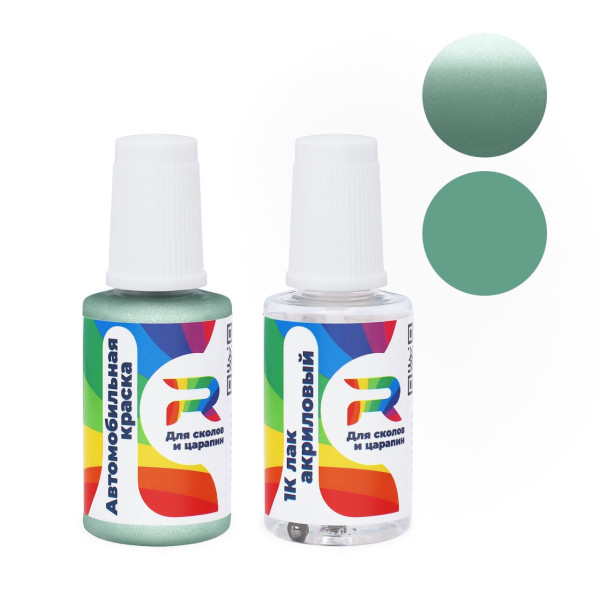Подкраска для сколов и царапин авто Ford D9, PCNEWHA - Lt.Pine Green (Базовая краска, Двухслойный металлик, Зеленый)
