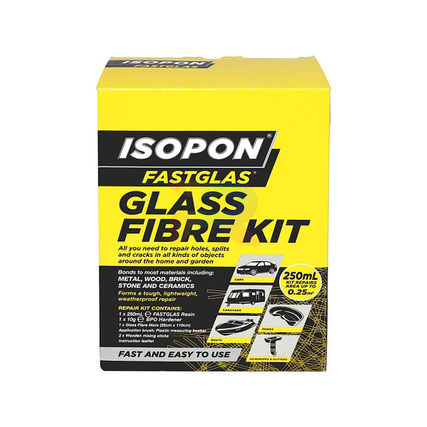 Комплект для ремонта стеклопластика U-POL Isopon GL/SM/D Fastglass FiberGlass Repair Kit 0,25 м2 250