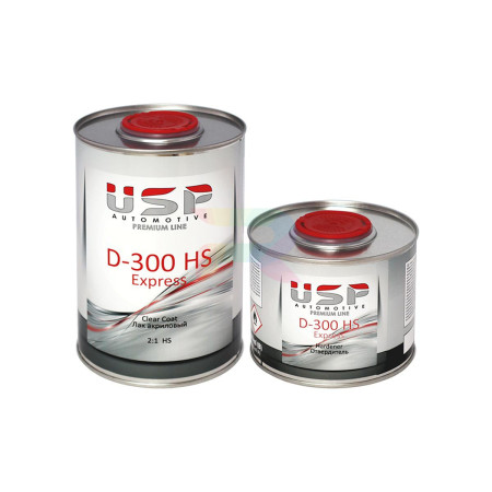 USP RP Прозрачный лак D-300 HS Express 1л.+0,5л.-05
