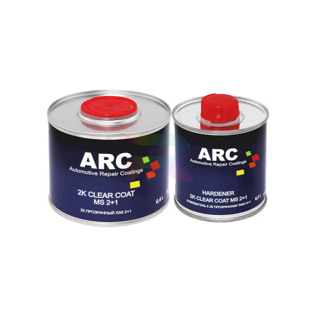 Прозрачный акриловый автомобильный лак ARC 2K MS 2+1 Clear Coat 0,4 л. с отвердителем 0,2 л. 1
