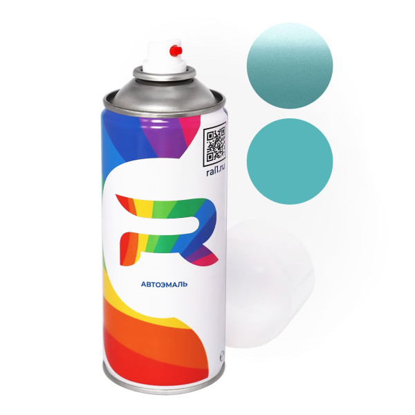 Автоэмаль аэрозольная Mitsubishi JT, G73, AC10873 - Turquoise (Базовая краска, Двухслойный металлик, Сине-бирюзовый) баллон 520 мл.