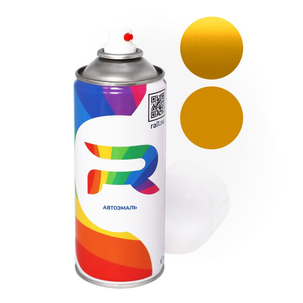 Автоэмаль аэрозольная Kia AAY, AY - Urban Yellow (Базовая краска, Двухслойный металлик, Желтый) баллон 520 мл.