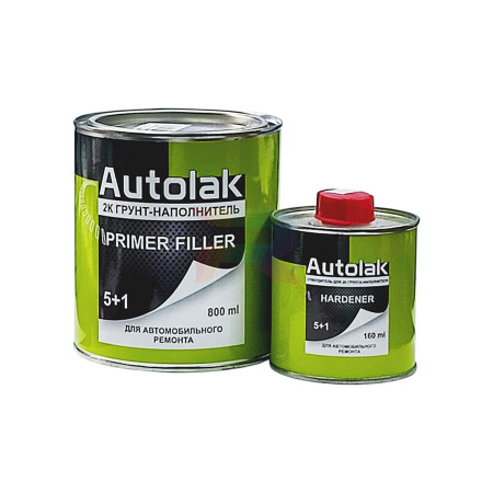 Autolak Акриловый Грунт 5+1 HS 0,8 л. с отвердителем 0,16 л. серый-03
