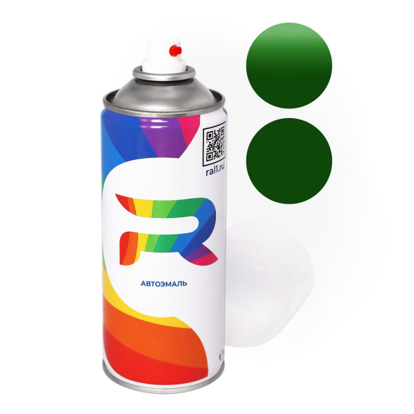 Автоэмаль аэрозольная RAL 6001 - Smaragdgruen (Акриловая краска, Солид, Зеленый) баллон 520 мл.