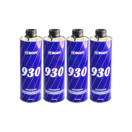Body Антикор 930 черный 1 л. евробаллон, комплект из 4 штук.