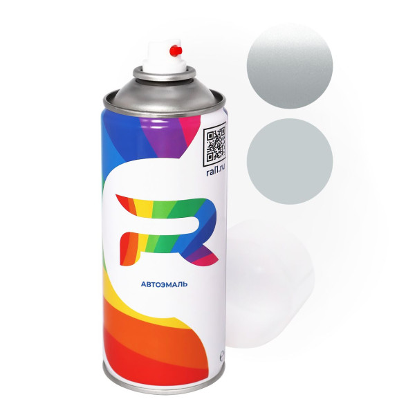 Автоэмаль аэрозольная Mazda 13R, 1VN - Mercury Silver (Базовая краска, Двухслойный металлик, Серо-белый) баллон 520 мл.