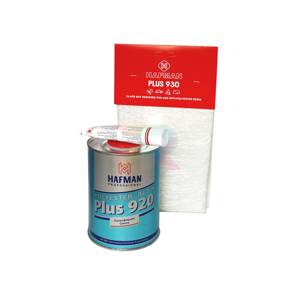 Ремкомплект полиэфирный Hafman Plus 920 Polyester Resin (стекломат, полиэфирная смола, отвердитель)