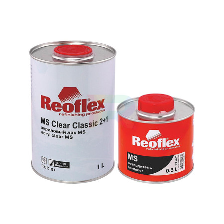 Лак акриловый Reoflex MS 2+1 Clear Classic 1 л. с отвердителем 0,5 л. 1